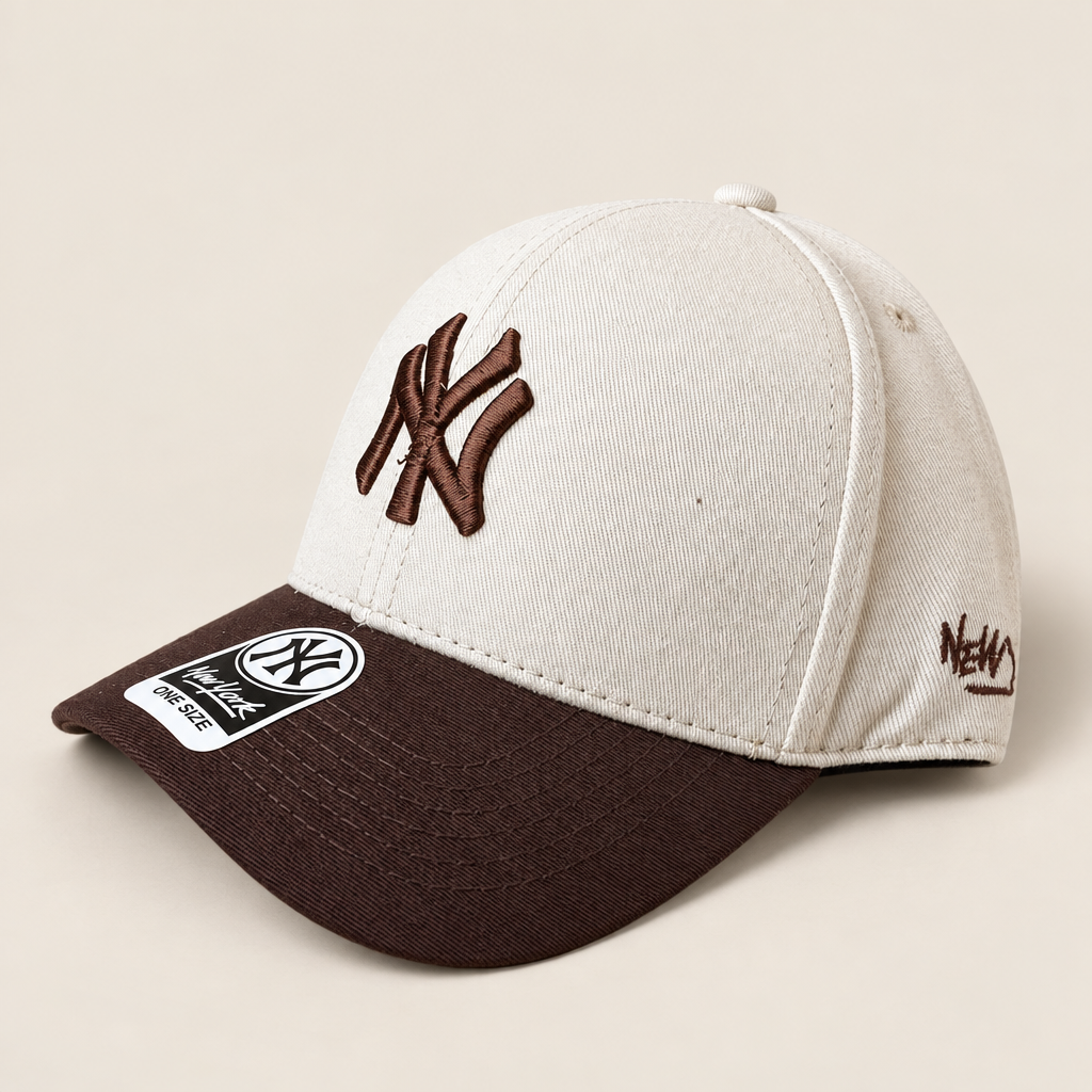 Gorra NY Beige y Marrón